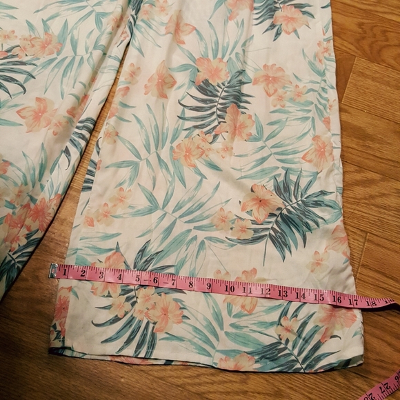 NEW High Waist Wide Leg Tropical Beach Pants - Picture 2 of 8